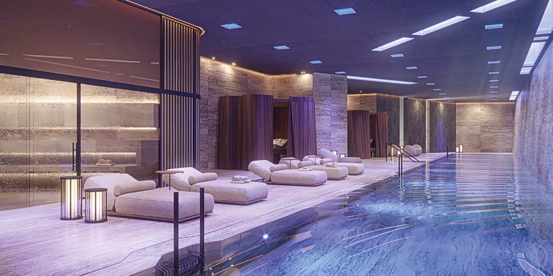 The heated indoor pool in the spa. Dunique Marbella, Las Chapas, Marbella.