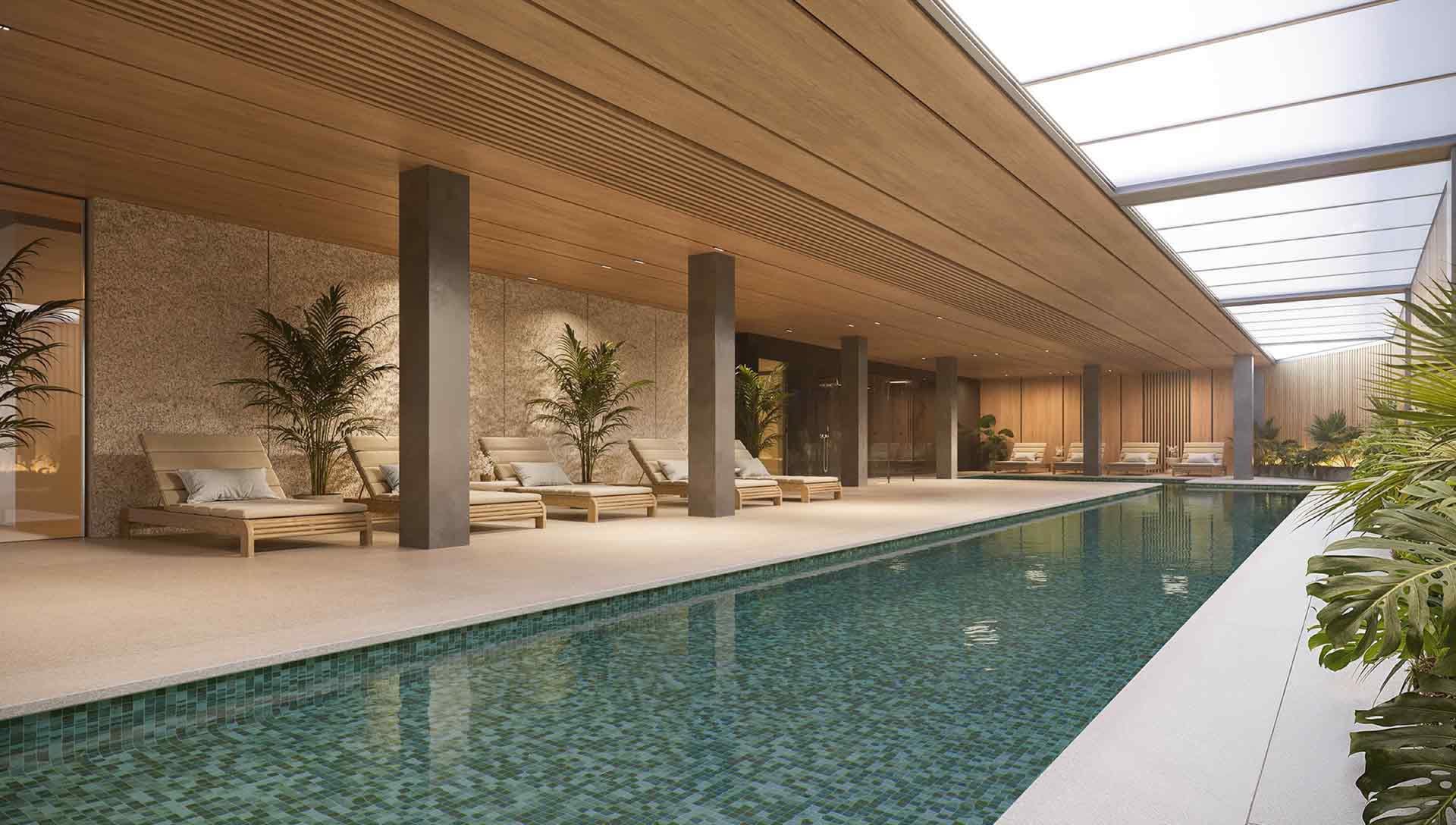 The heated indoor pool. Isla Bela, Nueva Andalucía, Marbella.